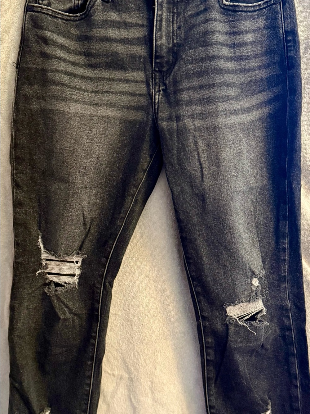 Kancan Black Distressed Skinny Jeans